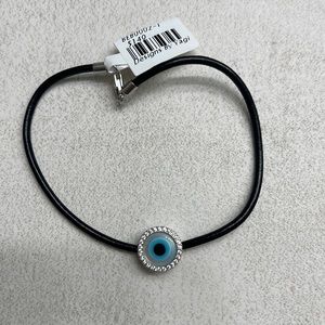 NWT Evil Eye Crystal Rubber Bracelet with Clasp